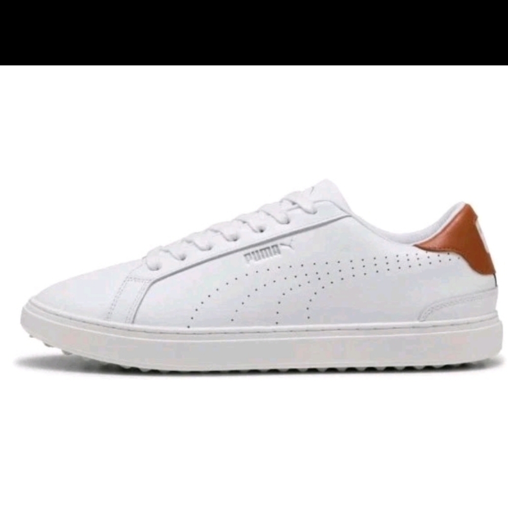 Size 7 PUMA Men's Classic G Spikeless Golf Shoes White/Gray,
